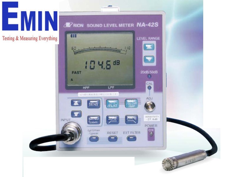 Handheld instrument used for measuring sound levels in industrial and environmental applications