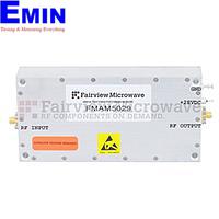 Fairview FMAM5029 44 dB Gain High Power High Gain Amplifier at 8 Watt Psat Operating From 0.5 MHz to 500 MHz with 42 dBm IP3 and SMA