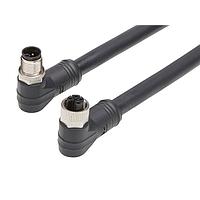 Molex 1205010256 Sensor Cables / Actuator Cables M12 Double-Ended Cordset 4 Poles Female to Male (90) 16 AWG Blk 0.5m Lngth