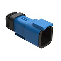Amphenol SINE Systems ATM04-6P-SR01BL Connectors 6 Position, Receptacle, Pin, Strain Relief End Cap, Blue Body