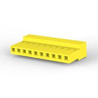 AMP Connectors - TE Connectivity 4-640432-0 Receptacle Housing 10P CONN ASSY 20 AWG YEL