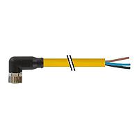 Murrelektronik 7000-08081-0100500 Connectors M8 female 90 with cable, PVC 3x0.25 ye UL/CSA 5m