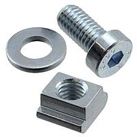 RK Rose+Krieger 4026208 Mounting Hardware FIXATION SET, SLOT STONE N, M8 X 16MM BOLT, NUT, WASHER, STEEL, GALVANZIED, SLOT GEOMETRY 40