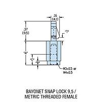 Heyco 10664 Screw and Lock HTCBS-M3-8-8 BLACK NYL PCB Support