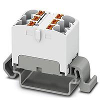 PHOENIX CONTACT 3273670 Push-In Distribution Block PTFIX 6X4-NS35A WH