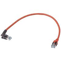 HARTING 09488587586100 Ethernet Cables / Networking Cables RJ Industrial RJ45 Cable Assembly, VarioBoot RJ45 (set Left-Right) to straight DualBoot RJ45, Cat6a FRNC red, 10m