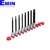 KTC TBT3L08TH Long T-type tamper-proof Torx bit socket set (3/8", 8pcs)
