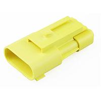 Molex 207778-1404 Plug Assembly Squba 3.6 Sealed Plug Assembly, 3.60mm Pitch, 4 Circuits, Single Row, Glow-Wire Capable, with Clipslot, Key D, Yellow, UL1007/UL1061 Compatible
