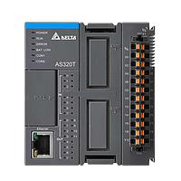 Delta Electronics, Inc. AS320P-B CPU AS300 CPU, PNP Sourcing output, Embedded Ethernet , 2x RS-485, USB port, Micro SD , support AS-F function (network) cards, 20 I/Os ( 8DI+ 12DO) Program capacity: 128K steps