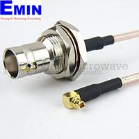 Fairview FMC1938315 RA MMCX Plug to BNC Female Bulkhead Cable RG-316 Coax