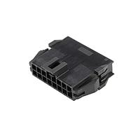 Molex 201444-1216 Plug Housing NANO-FIT PLUG HSG DR 16CKT PANEL BLK
