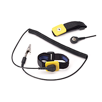 Statico S0102-06 Adjustable Wrist Grounding Strap (6ft Coiled cord, an Alligator Clip, 1 /8”(4mm) Snap)