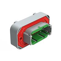 Amphenol SINE Systems ATM13-12PC-BM02 Connectors RA Flng Mnt PCB Rcpt 12POS Gry Gld Cont C