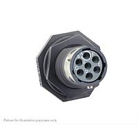 Eaton Souriau-Sunbank UTGX710E7S Receptacles Jam nut receptacle, without backshell, with 7 female solder contacts, IP68/69K in unmated conditions