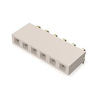 GCT (Global Connector Technology) BG302-06-A-L-G Sockets 6w, 2.54mm Pth Socket, SIL, TH, Horiz, GF, LCP Natural, Box