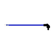BIVAR SZR4-10.00-F5PD-6 Flexible Light Pipes with LEDs 10 Inch, Blue Fiber, Diffused Lens