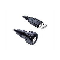 Amphenol LTW UB20FL-NAML-SA001 USB Cables / IEEE 1394 Cables USB, Type B 2.0, Plastic, 1.5A, Female Connector, Straight-to-Straight, Screw Thread, Overmolded Double Ended, Length 1000mm, IP67