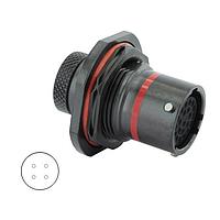 Eaton Souriau-Sunbank 8STA71004SN Connectors Jam Nut Receptacle - size 10 - 4 contacts - Female