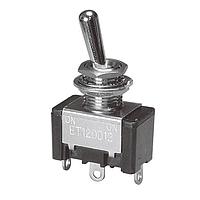 Nidec Components ET110A12-Z Standard Size Toggle Switch Single pole, 10A @ 125VAC, ON - OFF function, solder lug terminals
