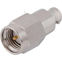 Amphenol SV Microwave 1112-6114 RF Adapters - Between Series SMP Male QB to SMA Male Adapter