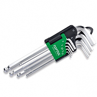 TOPTUL GAAL0919 - 9PCS Long Type Star Tamperproof Key Wrench Set