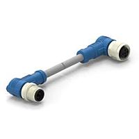 AMP Connectors - TE Connectivity T4162224004-001 Sensor Cables / Actuator Cables M12-4MR-0.5SH M12-4FR-PUR
