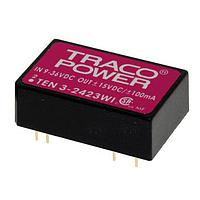 TRACO Power TEN 3-4822WI Isolated Product Type: DC/DC; Package Style: DIP-24; Output Power (W): 3; Input Voltage: 18-75 VDC; Output 1 (Vdc): 12; Output 2 (Vdc): -12; Output 3 (Vdc): N/A