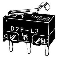 Omron Electronics D2F-5L3 Ultra Subminiature 250VAC 5A 1.47 N Sim Roller Lvr PCB Term
