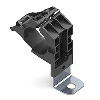 HellermannTyton 151-02003 Ratchet Clamp Ratchet P-Clamp, 0.76 - 1.42" Bundle Dia, 90 Short, 0.51" Hole Dia, PA66HIRHSUV/SS304, Black, 160/ctn