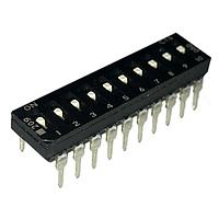 CTS Electronic Components 209-10LPSD DIP Switches THROUGH HOLE, GOLD DIP SWITCH, 10-POLE, LOW PROFILE ACTUATOR, BOTTOM SEAL, STRAIGHT TERMINAL FORM, TUBE PACK