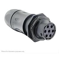 Eaton Souriau-Sunbank UTSX7JC147S Receptacles Jam nut receptacle, with cable gland backshell, for 7 female contacts, IP68/69K