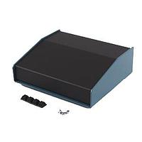 Hammond Manufacturing 1456FE2BKBU Sloped 15 Degree Slope Alum 5.5x2x6.5"Black/Blu