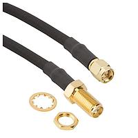 Amphenol RF 095-902-477M025 RF Cable Assemblies SMA BH to SMA SP on LMR-195 Cbl .25M