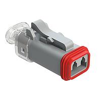 Amphenol SINE Systems AT06-2S-LED12V01 2-Way 2Pos Plug 12V Green LED Rev Vltg Prot