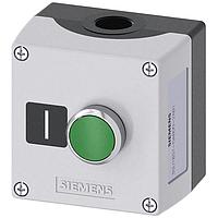 SIEMENS 3SU18510AB002AB1 Pushbutton ENC METAL, PUSHBUTTON, MOM, GREEN, 1NO