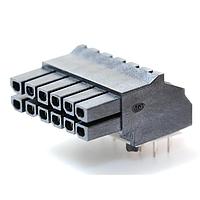 Molex 44764-1202 Receptacle R.A. RECPT 12P gold w/friction pegs