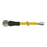 Murrelektronik 7000-12241-0150500 Connectors M12 female 0 with cable, PVC 5x0.34 ye UL/CSA 5m
