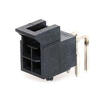 Molex 105314-1204 Power NanoFit RA Hdr TH DR 4Ckt 0.38um Au Blk