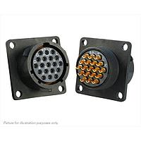 Eaton Souriau-Sunbank UTS014E19SY Receptacles Plastic square flange receptacle, without backshell, with 19 female solder contacts, IP68/69K in unmated conditions, keying Y