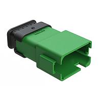 Amphenol SINE Systems AT04-12PC-SR2GN Connectors 12 Pin Recp Key PosC w/Strn Rlf, Red. Di