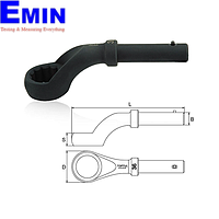 TOPTUL AAAVA5A5 Single Ring Wrench 45° Offset (105mm, L=380mm)