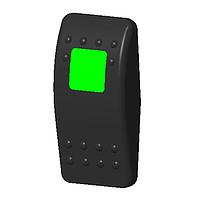 Carling Technologies VVAKB00-000 Actuators V-Series Rocker Only Black Contura II Rocker, with Green Lens