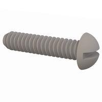 Essentra Components 010632R062 Round Slotted Round Slotted Screw, #6-32 Thread, 5/8 Lg