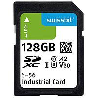 Swissbit SFSD128GL1AM1TB-E-WK-21P-STD Memory Cards Industrial SD Card, S-56, 128 GB, 3D PSLC Flash, -25C to +85C