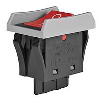 NKK Switches JWM11BC2A-H Rocker Switches SPST TV5 RED CAP BLK BODY&GRAY BARIR VERT
