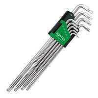 TOPTUL GAAL0915 9PCS Extra Long Type Star Tamperproof Key Wrench Set