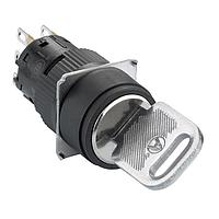 SCHNEIDER XB6EAG221P Keylock Switches KSS, Round, black, 2 maint pos, 1 NO/NC