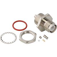 Amphenol RF 031-7010 RF Connectors RP-TNC Straight Crimp Jack 1.37 mm Micro-Cable Front Bulkhead 50 Ohm IP67