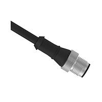 Banner Engineering MQDMC-430 Sensor Cables / Actuator Cables Cordset: Single Ended M12; 4-pin Straight Male; 10.04 m 4x22 Black PVC Jacket; Nickel-Plated Brass Coupling Nut