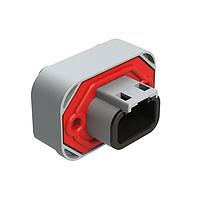 Amphenol SINE Systems ATM15-3P-BM02 3-Way Str Flng Mnt PCB Rcp 3POS Gry Gld Cont